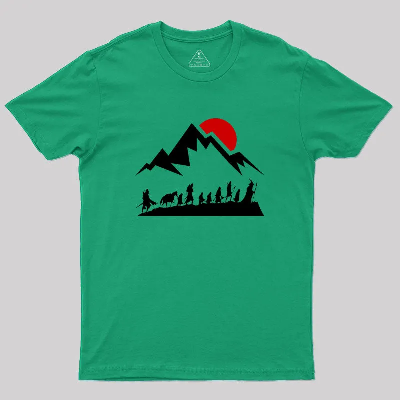 Fellowship - Sunset by the Mountains Classic Geek T-Shirt - Image 8