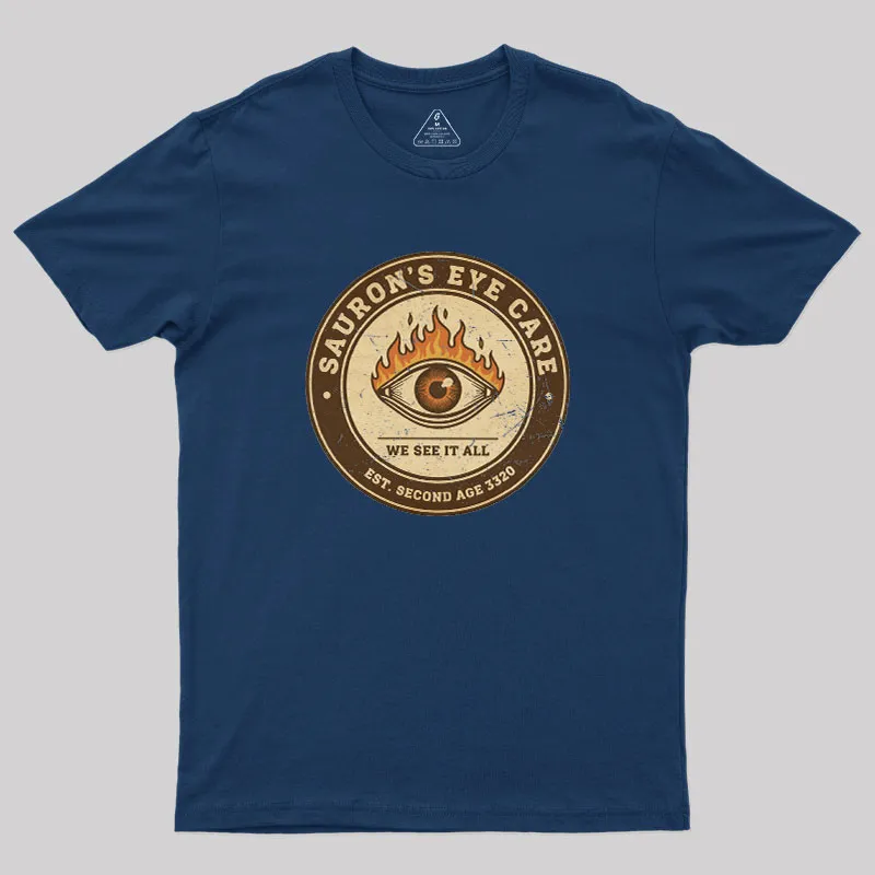 Sauron’s Eye Care Geek T-Shirt - Image 2