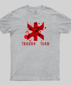 Alternative view of Trauma Team Blood-Cyberpunk 2077 T-Shirt