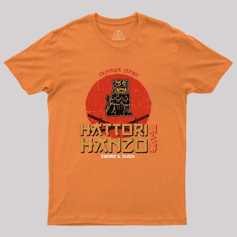 Hattori Hanzo Sword & Sushi Geek T-Shirt - Image 7