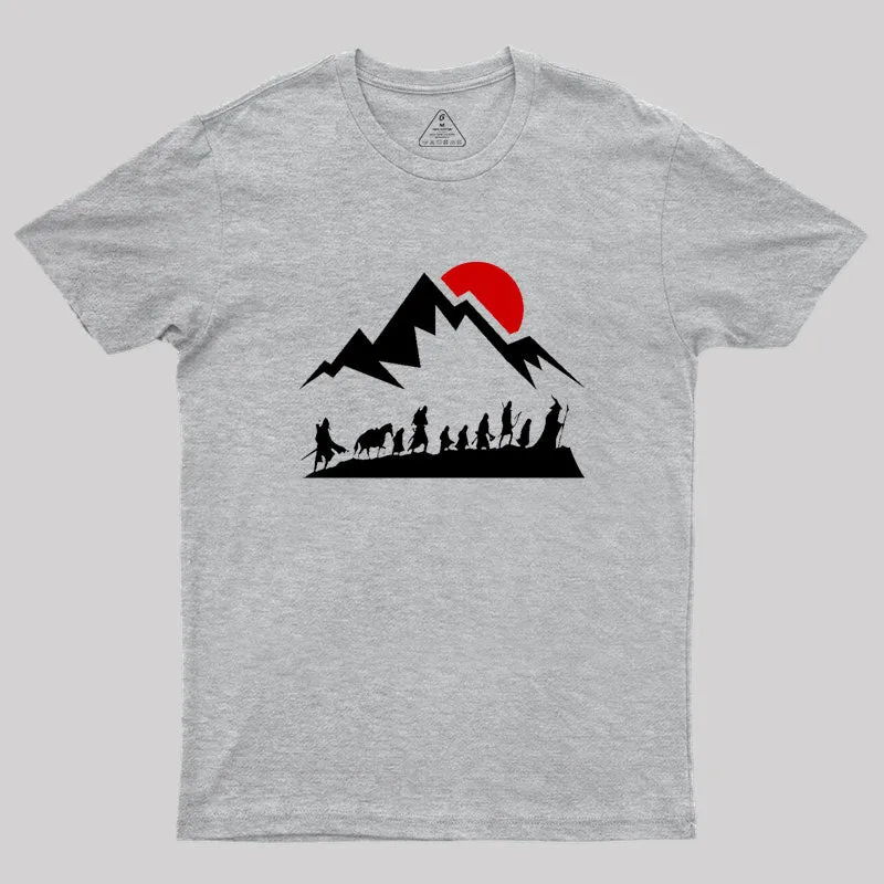 Fellowship - Sunset by the Mountains Classic Geek T-Shirt - Image 3