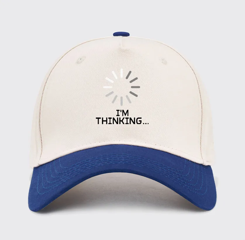 I'm Thinking Loading Washed Vintage Baseball Cap - Image 8