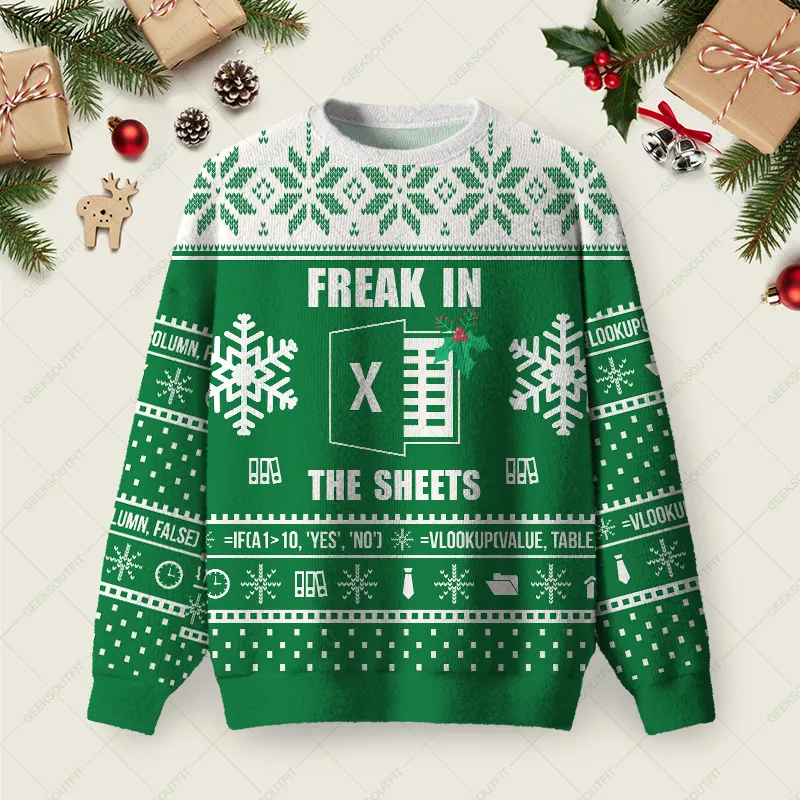 Festive Organizer Ugly Christmas Fuzzy Fleece Sweatshirt