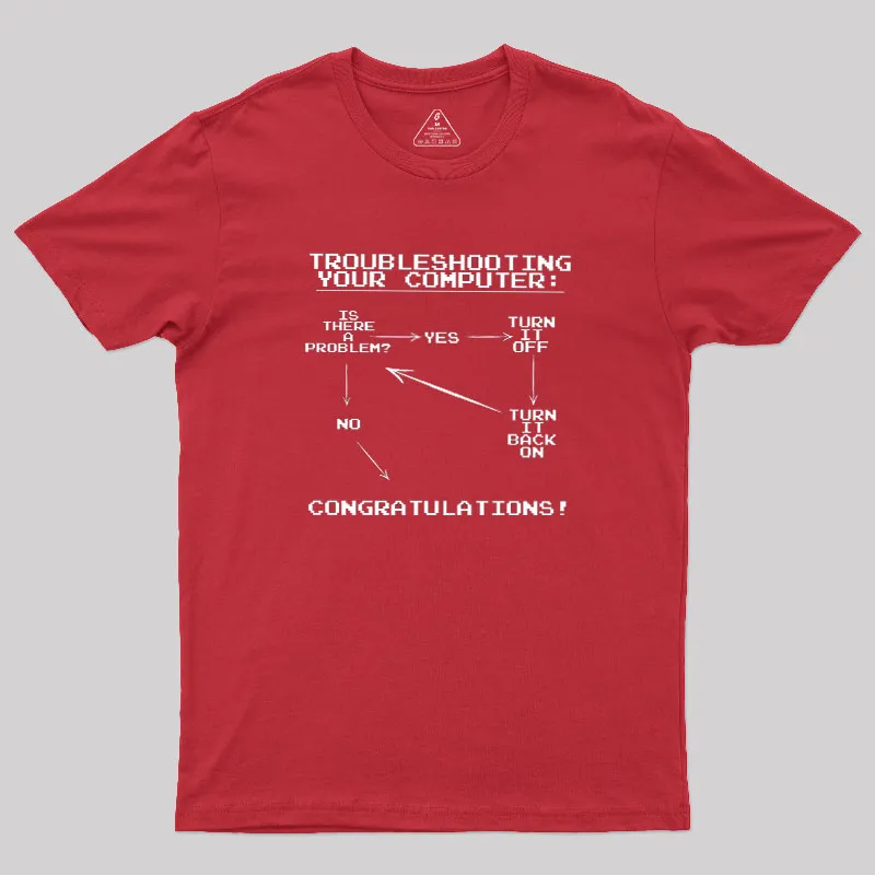 Troubleshooting Your Computer Geek T-Shirt - Image 7