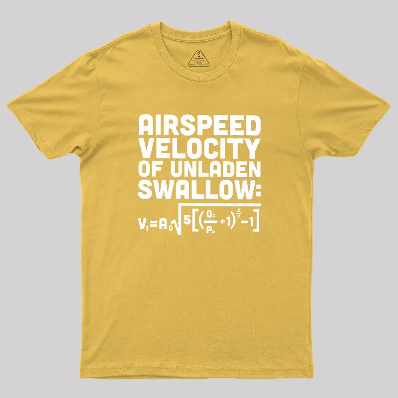 Airspeed Velocity of an Unladen Swallow Geek T-Shirt - Image 8
