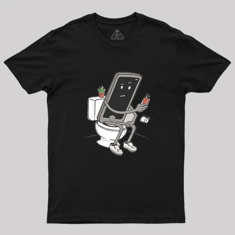 Toilet Humour Geek T-Shirt - Image 2