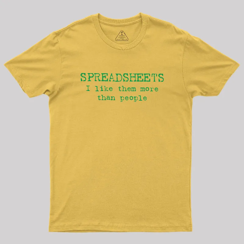 Spreadsheet Excel Geek T-Shirt - Image 3