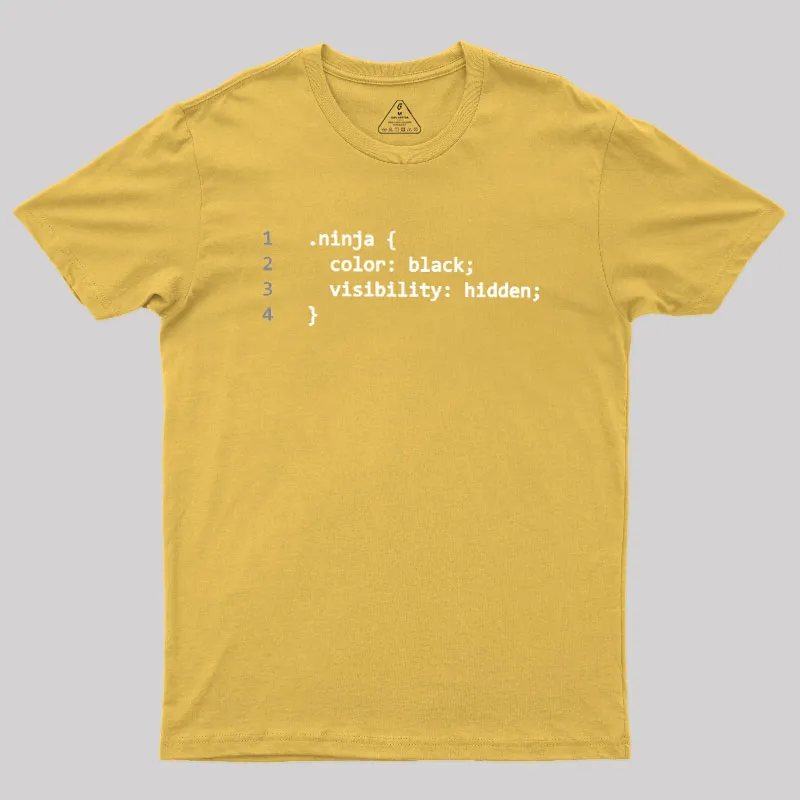 CSS Coding Ninja Geek T-Shirt - Image 8