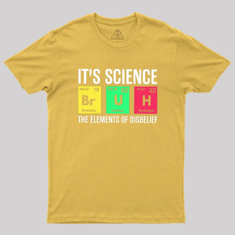 Funny Periodic Table Science Bruh Geek T-Shirt - Image 6