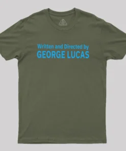 Alternative view of Written and Directed by GEORGE LUCAS Geek T-Shirt