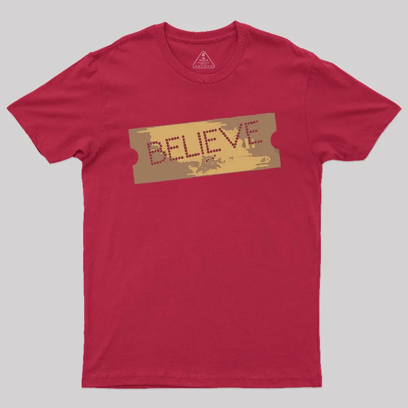 The Polar Express Believe Ticket T-Shirt - Image 6