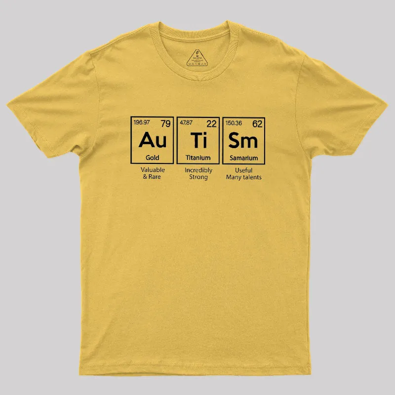 Autism Awareness Elements Periodic Geek T-Shirt - Image 8