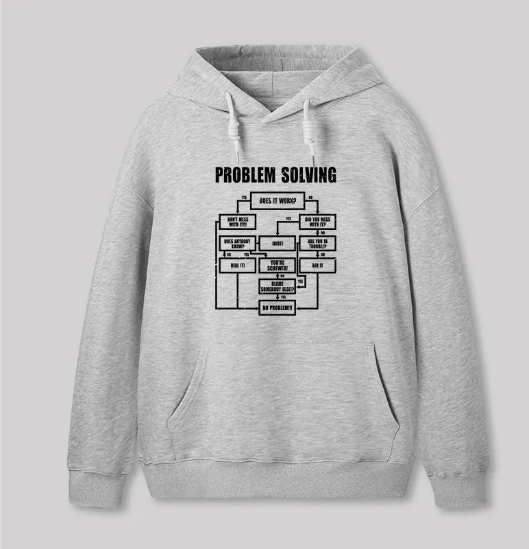 Men Problem Solving Geek Hoodie - Image 4
