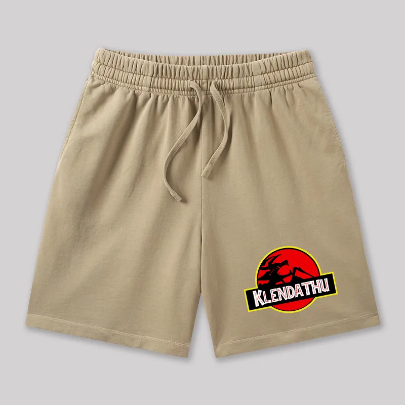 Klendathu Scifi Space Troopers Geeky Washed Shorts - Image 8