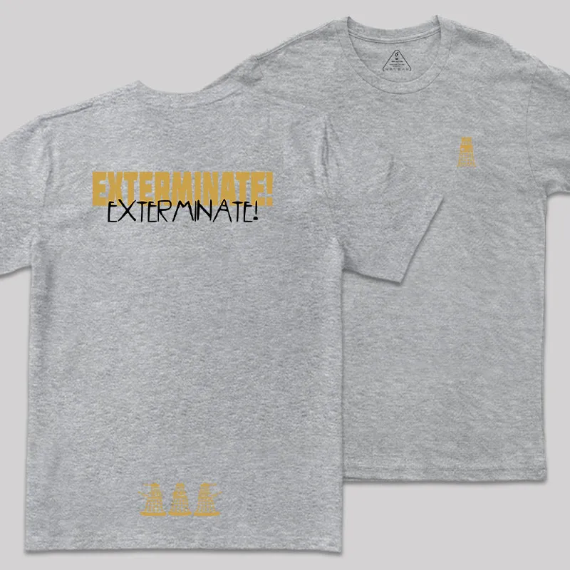 EXTERMINATE! Front and Back Printed Geek T-Shirt - Image 4