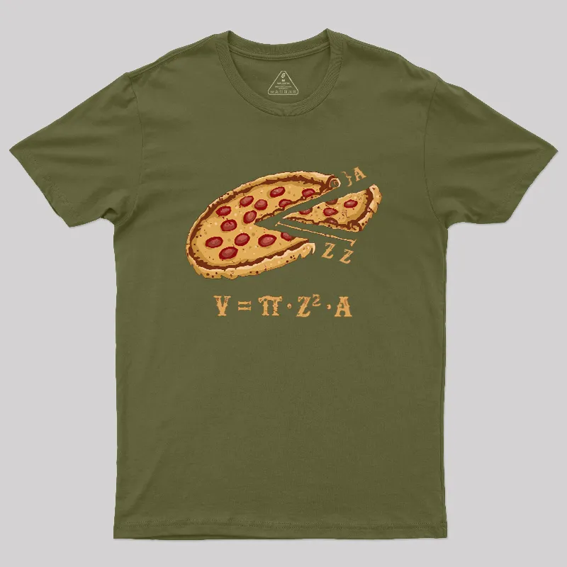The Volume of Pizza Geek T-Shirt - Image 4