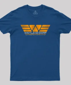 Alternative view of Weyland Corp Building Better Worlds Geek T-Shirt