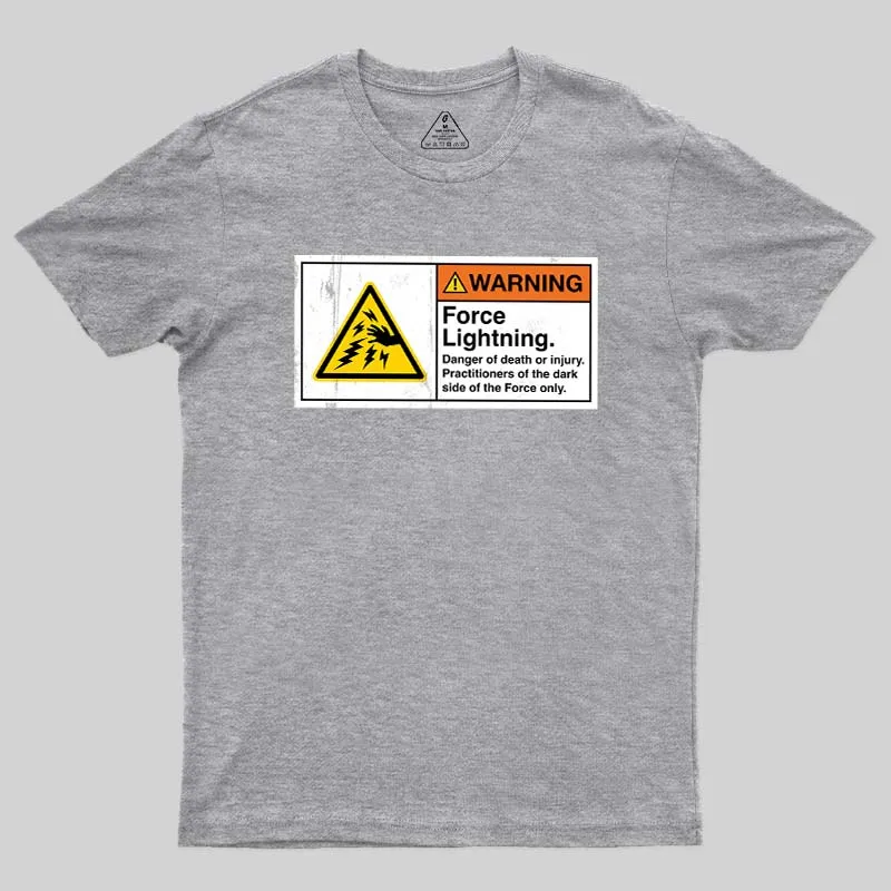 Warning Force Lightning Geek T-Shirt - Image 4