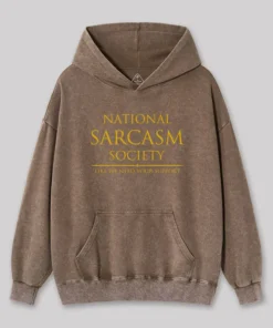 Alternative view of National Sarcasm Society Geek Washed Hoodie