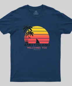 Alternative view of Amity Island Geek T-Shirt