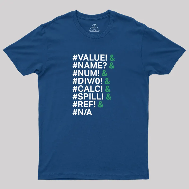 Excel Errors Geek T-Shirt - Image 2