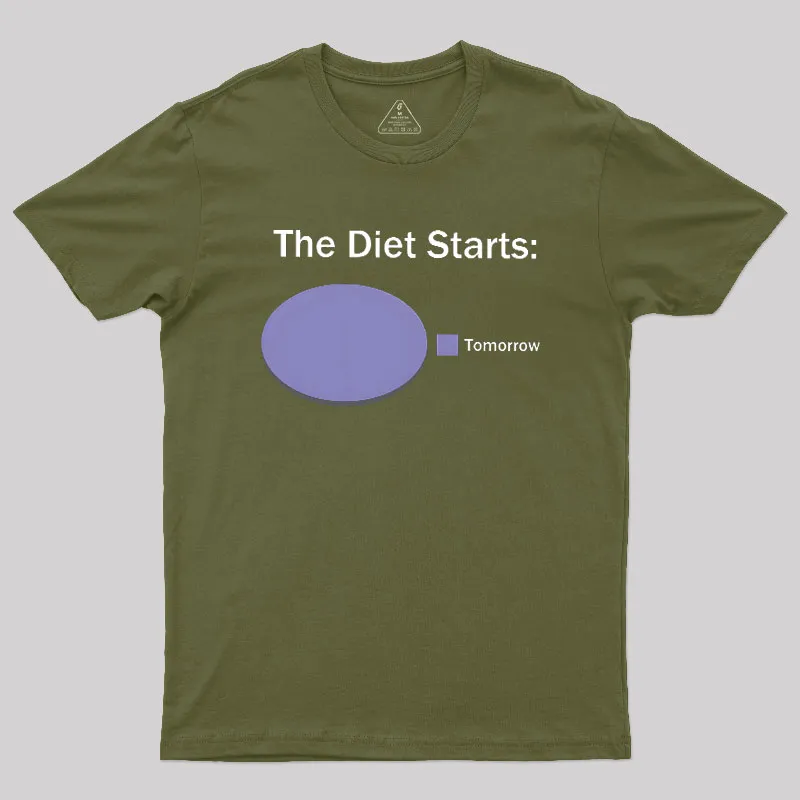The Diet Starts Tomorrow Geek T-Shirt - Image 3
