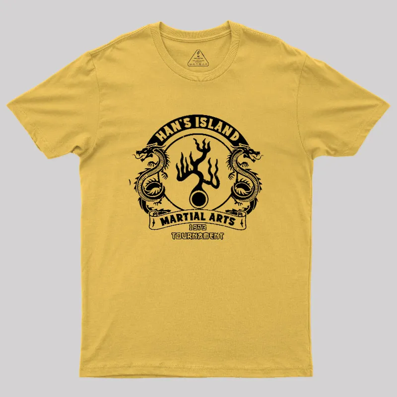 Han's Island Martial arts tournament Geek T-Shirt - Image 6