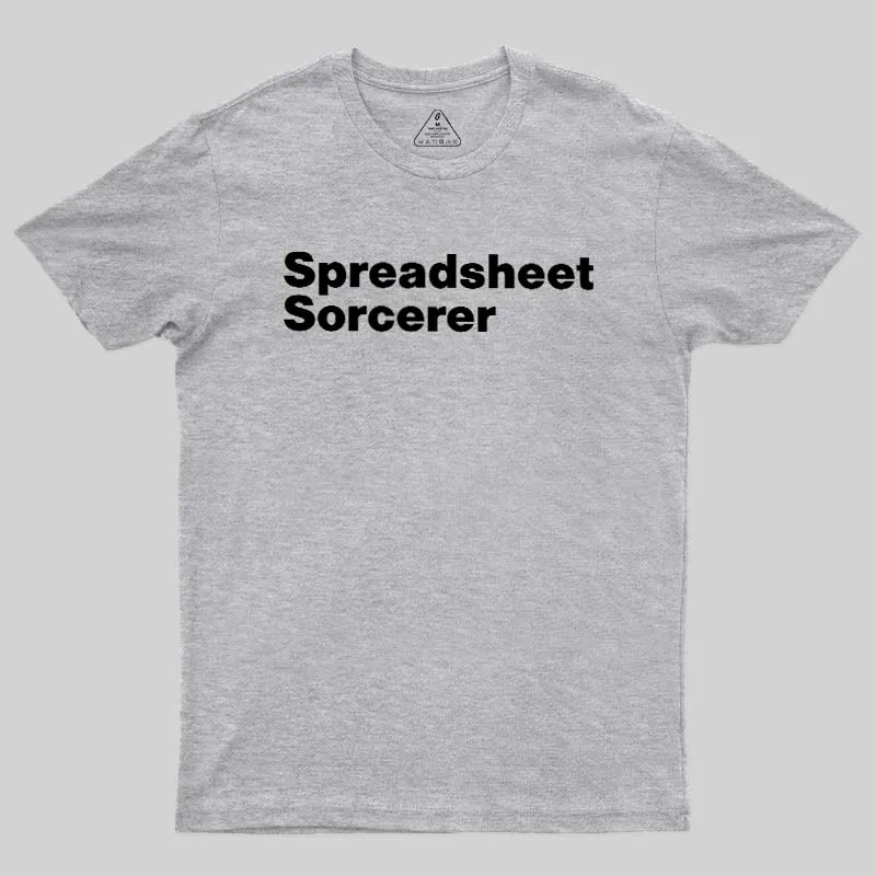 Spreadsheet Sorcerer Geek T-Shirt - Image 9