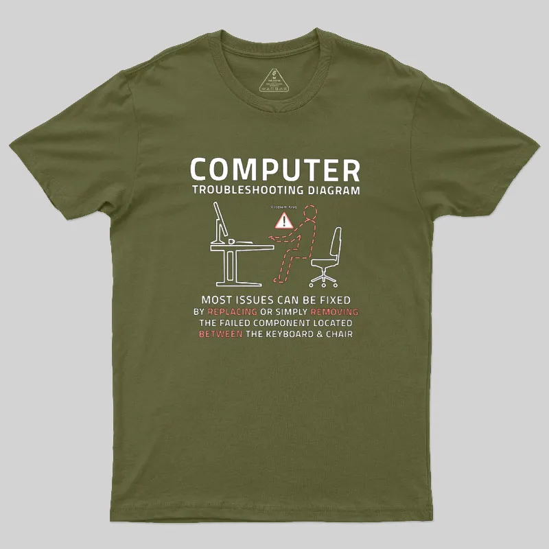Between the Keyboard Chair Geek T-Shirt - Image 3
