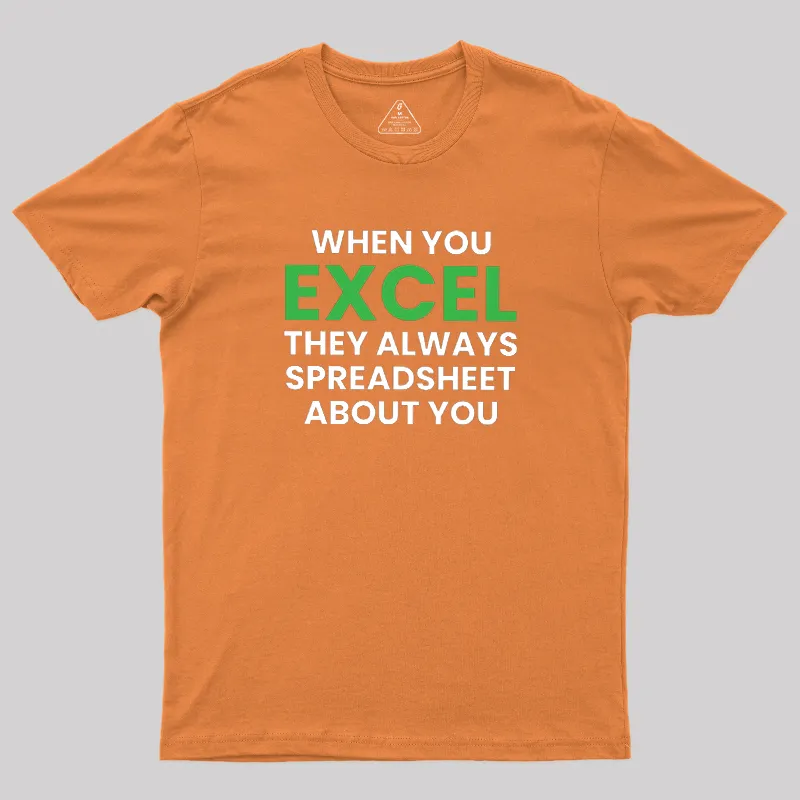 Excel-lent Pun Geek T-Shirt - Image 5