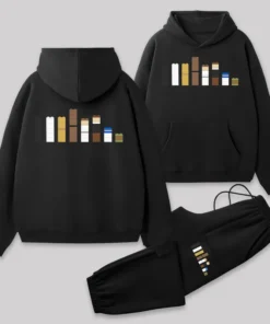 Building Blocks Front and Back Printed Geek Fleece Hoodie Set