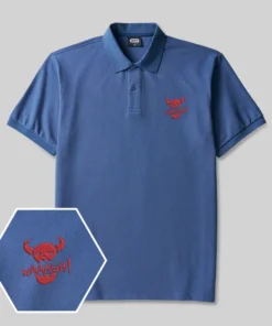Alternative view of Waaagh Geek Embroidered Polo Shirts