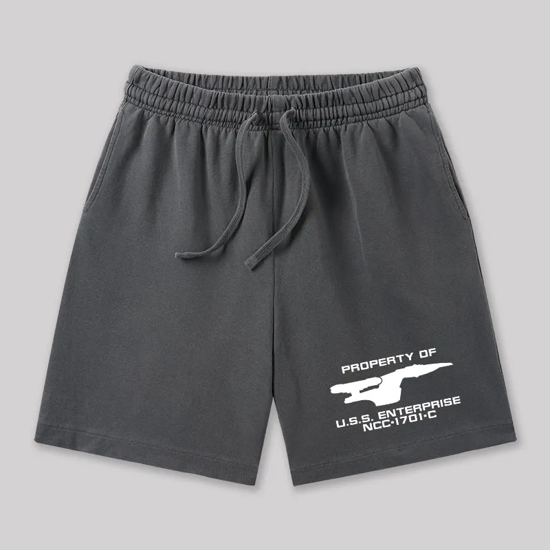 Scifi Spacecraft Geeky Washed Shorts - Image 2