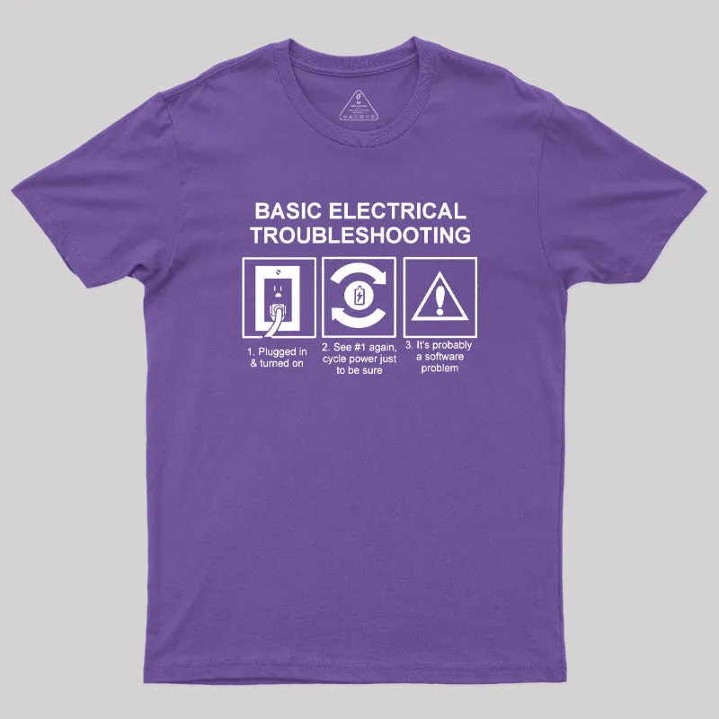 Basic Electrical Troubleshooting Geek T-Shirt - Image 6