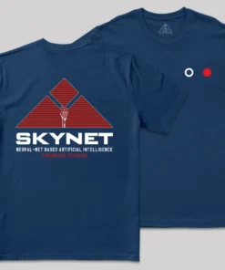 Alternative view of Skynet Rising Front and Back Printed Geek T-Shirt