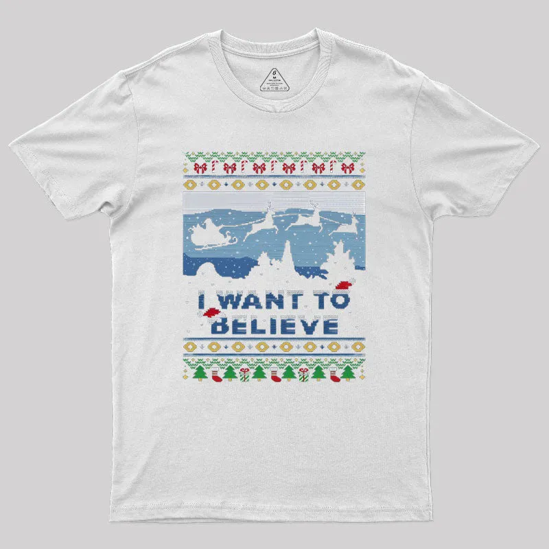 Believe in Christmas Geek T-Shirt - Image 9