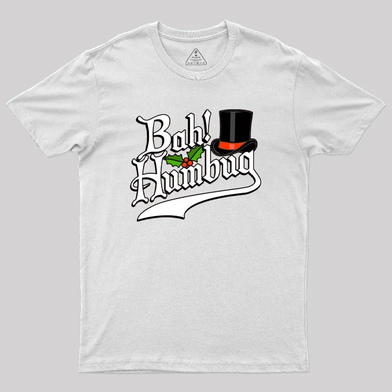 Bah Humbug! Funny Christmas Scrooge Graphic Geek T-Shirt - Image 11