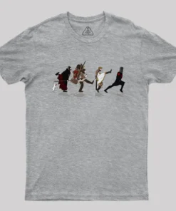 Alternative view of Walking Towards the Grail Geek T-Shirt