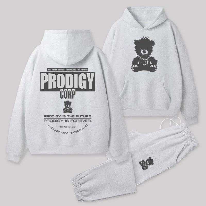 Prodigy Corp Front and Back Printed Geek Fleece Hoodie Set - Image 4