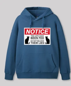 Alternative view of Cats Have Been Fed Geek Hoodie