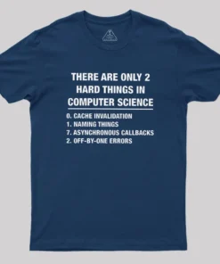 Alternative view of The Two Hard Things Geek T-Shirt
