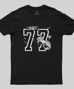 77 Athletic Print Geek T-Shirt