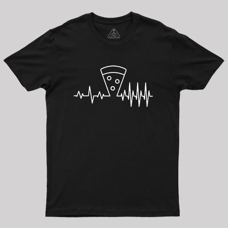 Pizza Heartbeat Geek T-Shirt - Image 2