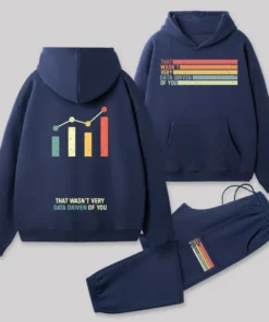 Alternative view of Data-Driven Front and Back Printed Geek Fleece Hoodie Set