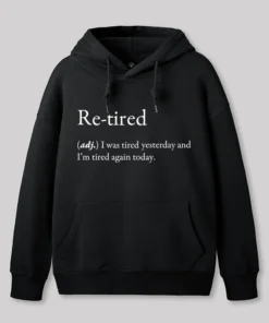 Alternative view of Retired Definition Nerd Geek Hoodie