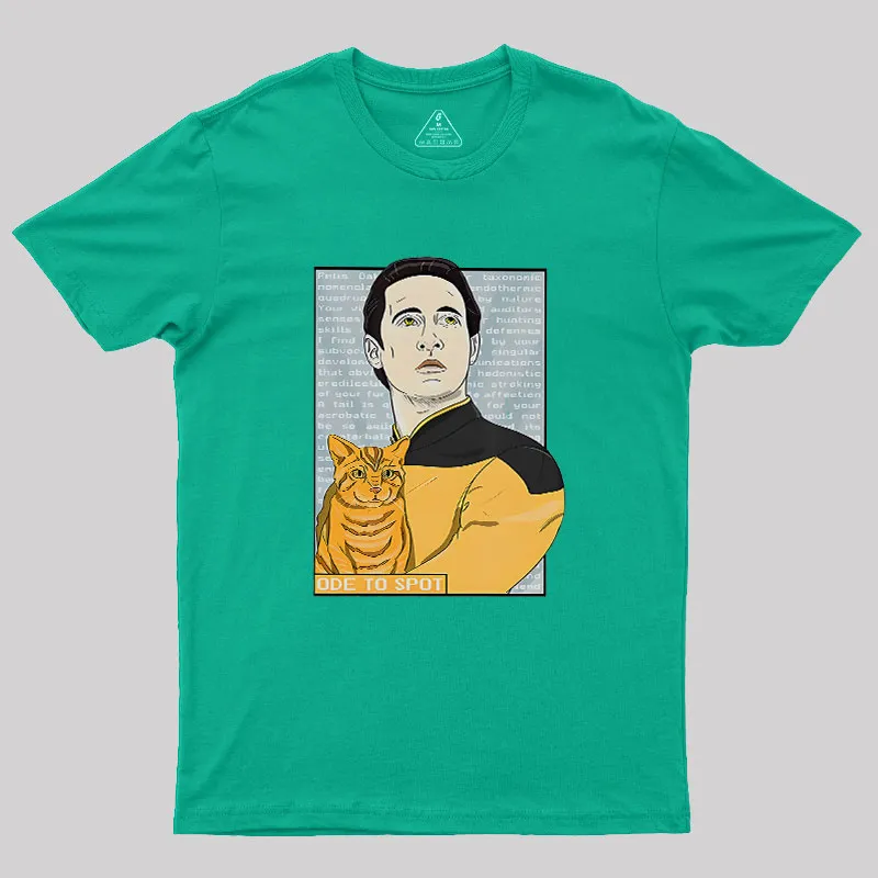 Date Ode To Spot Cat Geek T-Shirt - Image 9