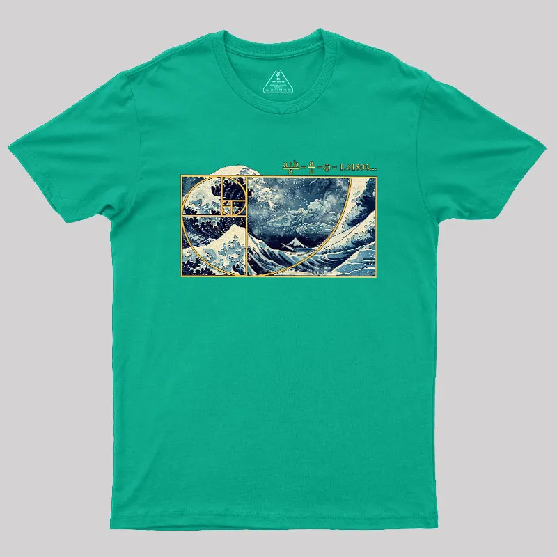 The Great Fibonacci Wave Science Geek T-Shirt - Image 9
