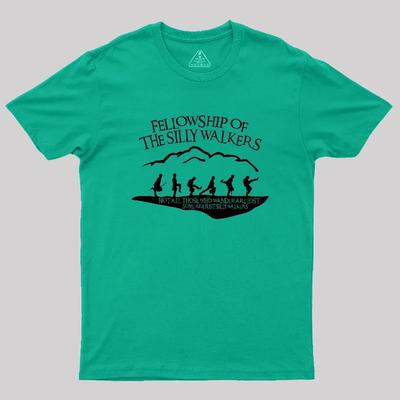 Fellowship Of The Silly Walkers Geek T-Shirt - Image 5