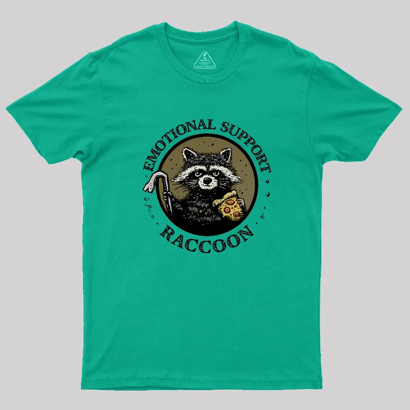 Emotional Support Raccoon Geek T-Shirt - Image 7