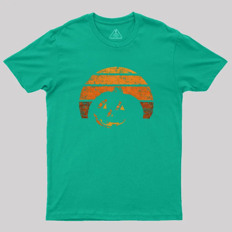 Pumpkin Silhouette Geek T-Shirt - Image 5